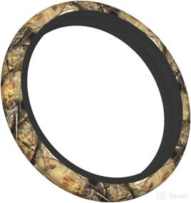 img 1 attached to Camo Steering Wheel Cover For Women &Amp
