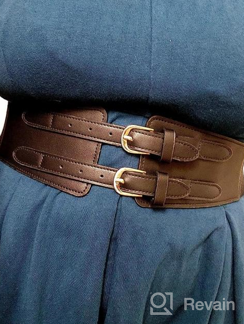 img 1 attached to Vintage Stretchy Women'S Waist Belt - Elastic Cinch Belt Ideal For Dresses review by Andrew Roll