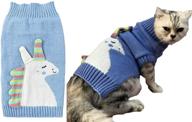 🦄 lanyarco unicorn pet costume holiday dog sweater for cats dogs - blue, the perfect outfit for your furry friend logo