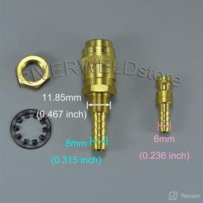 img 1 attached to 🔌 RIVERWELD Argon Quick Connect Fittings: Enhance TIG Welding Torch with Hose Connector for PTA DB SR WP 9 17 18 26 (Glod 1set)