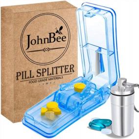 img 4 attached to Efficiently Cut Small Or Large Pills With JohnBee'S Versatile Pill Cutter – Comes With Keychain Pill Holder And Cleaning Brush For Easy Maintenance (Blue)