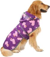 🌧️ hde dog raincoat with clear hood: protect your small, medium, and large dogs with a stylish poncho rain jacket логотип