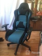 img 1 attached to Gaming chair Brabix GT Racer GM-100, upholstery: textile, color: black/blue review by Danuta Baszczak ᠌