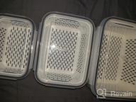 img 1 attached to Organize Your Fridge With Ronanemon'S BPA-Free 4 Pack Container Set With Strainers And Lids For Fresh Produce, Meat And Vegetables, Keep Your Food Fresh For Longer! review by Tim Lefebvre