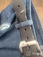 img 1 attached to BISON DENIM Genuine Leather Buckle review by Dan Tsourvakas