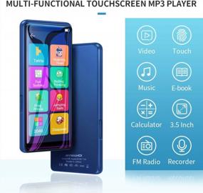img 2 attached to High Resolution Blue MP3 Player With Full Touch Screen And 8GB HiFi Lossless Sound For FM Radio, Voice Recording, And Up To 128GB Support - MYMAHDI