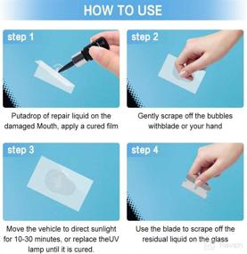 img 1 attached to 🚗 Advanced MuiSci Glass Repair Kit | Car Windshield Crack Repair Resin Set | Easy-to-Use Automotive Glass Nano Repair Fluid Glue | Scratch & Chip Cracks Repair Kit (4 Pcs)