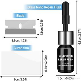 img 2 attached to 🚗 Advanced MuiSci Glass Repair Kit | Car Windshield Crack Repair Resin Set | Easy-to-Use Automotive Glass Nano Repair Fluid Glue | Scratch & Chip Cracks Repair Kit (4 Pcs)