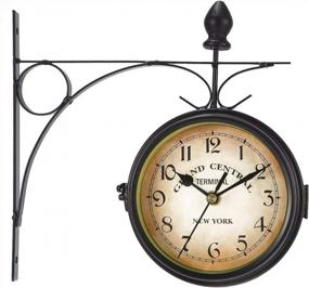 img 4 attached to 7"/18Cm WICHEMI Wall Clock - Retro Station Clock With 360° Rotation For Home Decor