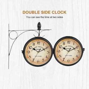 img 2 attached to 7"/18Cm WICHEMI Wall Clock - Retro Station Clock With 360° Rotation For Home Decor