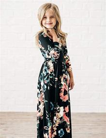 img 1 attached to Floral Casual Dresses Pocket T Shirt Girls' Clothing ~ Dresses