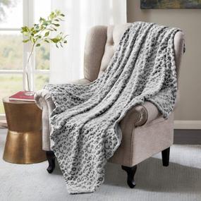 img 3 attached to Twin Size Fleece Flannel Printed Blanket 61X80 Inches Soft Lightweight Microfiber Throw For Couch/Sofa/Bed All Season Leopard Cheetah Grey