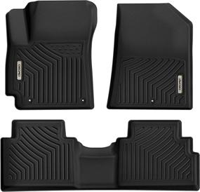 img 4 attached to 🚗 OEDRO All-Weather Black TPE Floor Mats for 2020-2022 Kia Soul - Complete Set Liners Including 1st and 2nd Row: Front and Rear