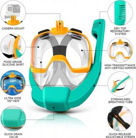 img 3 attached to Experience Ultimate Comfort And Performance With The Odoland 5-In-1 Snorkel Set - Full Face Mask, Fins, And Accessories For Unmatched Snorkeling Adventure