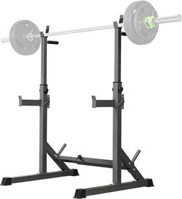 img 4 attached to Multi-Functional Barbell Rack And Weight Lifting Station For Home Gym Fitness - Adjustable Squat Rack, Dip Stand, And Bench Press Station By Kicode