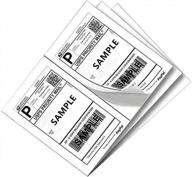 hybsk self-adhesive shipping labels - 8.5 x 5.5 inch - compatible with laser & inkjet printers - 400 labels for addresses and shipping logo
