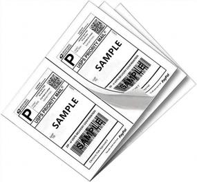 img 4 attached to Hybsk Self-Adhesive Shipping Labels - 8.5 X 5.5 Inch - Compatible With Laser & Inkjet Printers - 400 Labels For Addresses And Shipping