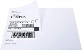 img 2 attached to Hybsk Self-Adhesive Shipping Labels - 8.5 X 5.5 Inch - Compatible With Laser & Inkjet Printers - 400 Labels For Addresses And Shipping