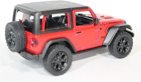 img 2 attached to KiNSMART 2018 Jeep Wrangler Red Rudicon Hard Top - 5 inch 1:34 Scale Die Cast Metal Model Toy with Pullback Action