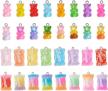 colorful gradient gummy bear resin pendants with glitter - perfect for diy jewelry making logo