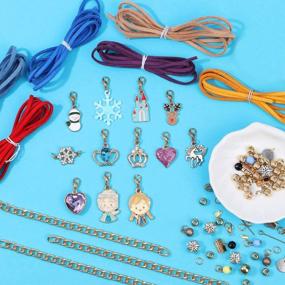 img 2 attached to Elsa Anna Frozen Friendship Charm Bracelet Kit - DIY Jewelry Making Supplies For Girls, Women, Sisters, And Friends - Craft Kits And Gifts By B Bascolor