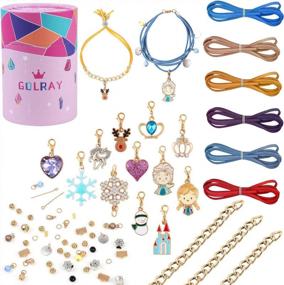 img 3 attached to Elsa Anna Frozen Friendship Charm Bracelet Kit - DIY Jewelry Making Supplies For Girls, Women, Sisters, And Friends - Craft Kits And Gifts By B Bascolor