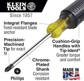 img 3 attached to 🔧 Klein Tools 80031 Screwdriver Set: 5-Piece Kit with Slotted, Phillips, and Square Tips for Ultimate Versatility and Comfortable Cushion Grip