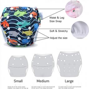 img 2 attached to Colorful, Reusable Baby Pool Diapers – Perfect For Swimming Fun!