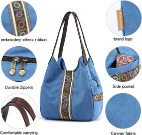 img 2 attached to Ultimate Hobo Bags Collection: Worldlyda Shoulder Embroidery Upgraded Women's Handbags & Wallets