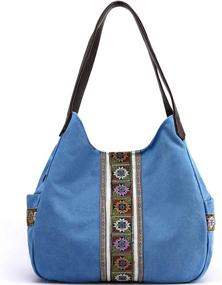 img 4 attached to Ultimate Hobo Bags Collection: Worldlyda Shoulder Embroidery Upgraded Women's Handbags & Wallets