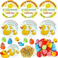 🦆 quack-tastic fun: 220 pack duck cards with rubber ducks set and bonus rubber bands - a must-have for sharing and bath time (novel style) logo