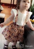img 1 attached to Adorable Baby Girl Summer Dress: FUFUCAILLM Suspender Skirt With Button Details review by Amanda Dunn