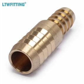img 2 attached to Pack Of 5 LTWFITTING Brass Barb Hose Reducing Splicer Mender Fittings For 3/8-Inch ID Hose To 1/2-Inch ID Hose - Ideal For Air, Water, Fuel & Boats