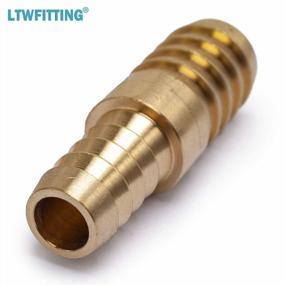 img 1 attached to Pack Of 5 LTWFITTING Brass Barb Hose Reducing Splicer Mender Fittings For 3/8-Inch ID Hose To 1/2-Inch ID Hose - Ideal For Air, Water, Fuel & Boats