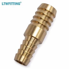 img 3 attached to Pack Of 5 LTWFITTING Brass Barb Hose Reducing Splicer Mender Fittings For 3/8-Inch ID Hose To 1/2-Inch ID Hose - Ideal For Air, Water, Fuel & Boats