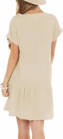img 2 attached to Платье Flowy Swing T Shirt с короткими рукавами для женщин в стиле Бэби-Долл, повседневное и миленькое с удобными карманами - Minclouse.