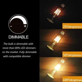img 1 attached to Vintage T10 LED Filament Bulbs: Warm 2200K Light, 4W Amber Colored, Dimmable, Ideal For Desk Lamps And Pendant Displays