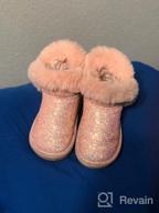 img 1 attached to Odema Glitter Sequin Snow Boots for Toddler Girls with Fur Ankle Booties - Lightweight Winter Snow Boots review by Matt Buchanan