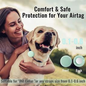 img 2 attached to Airtag Collar Holders for Dogs and Cats - 2 Pack, Compatible with 3/8, 5/8, 3/4, 1 inch Collars | Upgraded Silicone Case for Apple Airtag