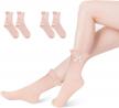 2 pairs 100% cotton moisturizing socks for women - dry feet overnight, breathable heel hydrating foot spa treatment to heal eczema. logo