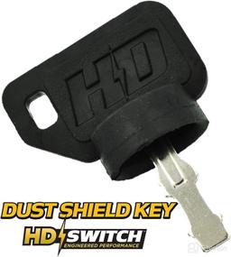 img 1 attached to 🔑 High Definition Ignition Switch Replacement for John Deere D100 D105 D110 D120 D125 D130 D140 D150 D155 D160 D170 - Includes 1 Umbrella Key, 1 Steel Key, and Free Carabiner