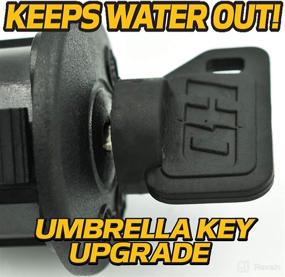 img 2 attached to 🔑 High Definition Ignition Switch Replacement for John Deere D100 D105 D110 D120 D125 D130 D140 D150 D155 D160 D170 - Includes 1 Umbrella Key, 1 Steel Key, and Free Carabiner