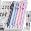 nicpro's cute pastel mechanical pencil set: 6 pencils, 6 lead refills, 3 erasers, 9 eraser refills - perfect for students writing, drawing, sketching - comes with adorable case! logo