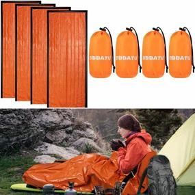 img 4 attached to Waterproof Lightweight Emergency Survival Sleeping Bag - DIBBATU Thermal Bivy Sack Blanket, Mylar Portable Nylon Sack For Camping Hiking Outdoor Adventure Activities And Help Homeless People
