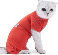 dotoner cat recovery suit for female male pet surgery - long sleeve 🐱 prevent shedding recovery snugly suit & e-collar alternative onsies - ideal after surgical pajamas logo