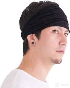 img 4 attached to Wide Headband Bandana Women Turban