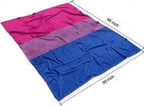 img 1 attached to Bisexual Pride Flag Throw Blanket For Kids & Adults - Soft, Warm, Cozy Flannel Bedspread For Couch Sofa Camping Travel Home Decor 50" X 60
