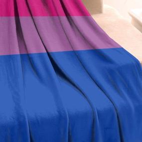 img 2 attached to Bisexual Pride Flag Throw Blanket For Kids & Adults - Soft, Warm, Cozy Flannel Bedspread For Couch Sofa Camping Travel Home Decor 50" X 60