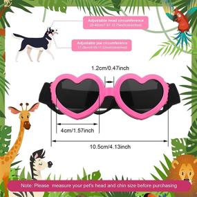 img 2 attached to Goggles Sunglasses Protection Windproof Adjustable Dogs