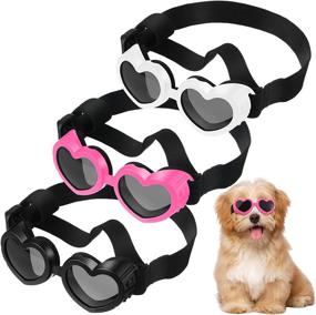img 4 attached to Goggles Sunglasses Protection Windproof Adjustable Dogs